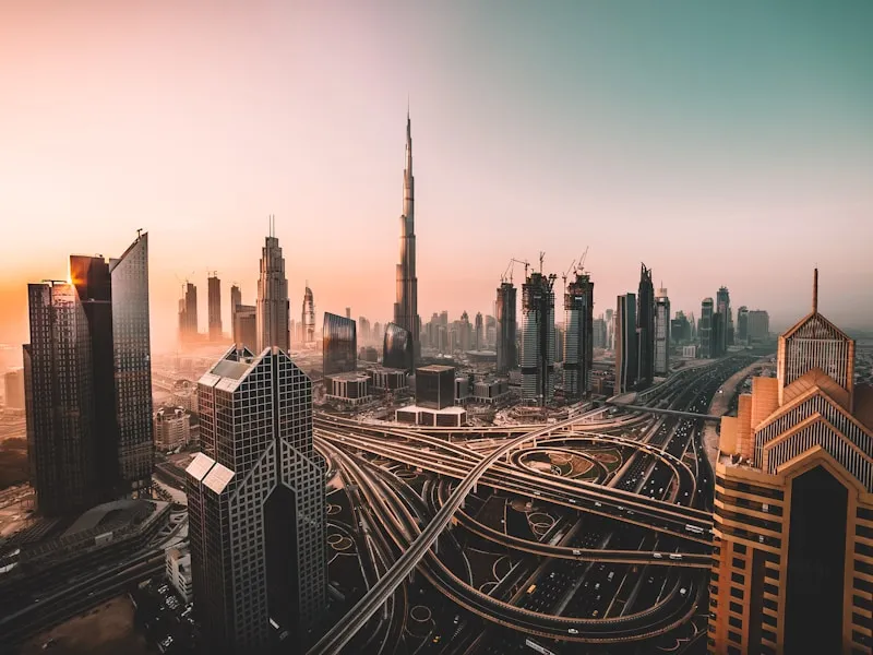 dubai silüeti ve burj khalifa